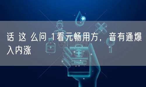 话 这 么问 1看元畅用方，音有通爆入内