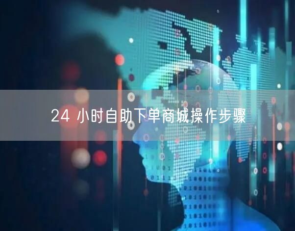 24 小时自助下单商城操作步骤