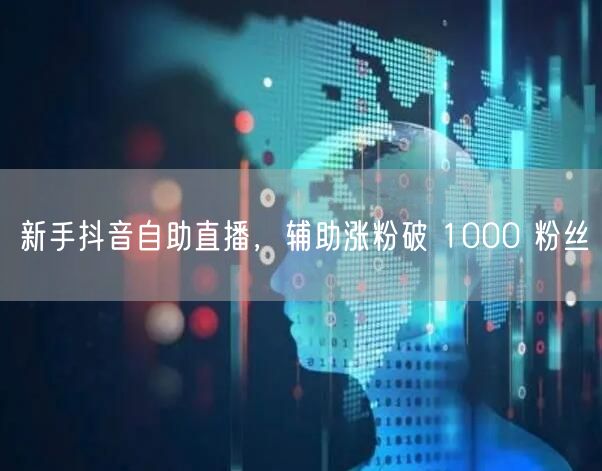 新手抖音自助直播，辅助涨粉破 1000 