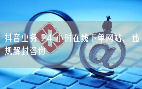 抖音业务 24 小时在线下单网站，违规解