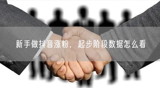 新手做抖音涨粉，起步阶段数据怎么看