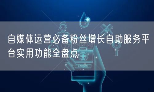 自媒体运营必备粉丝增长自助服务平台实用功