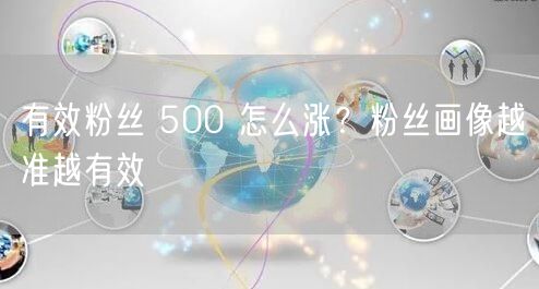 有效粉丝 500 怎么涨？粉丝画像越准越