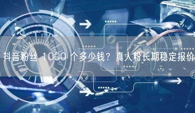 抖音粉丝 1000 个多少钱？真人粉长期