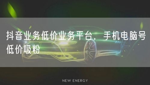 抖音业务低价业务平台，手机电脑号低价吸粉