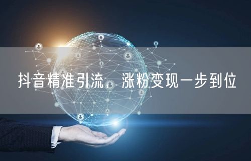 抖音精准引流，涨粉变现一步到位