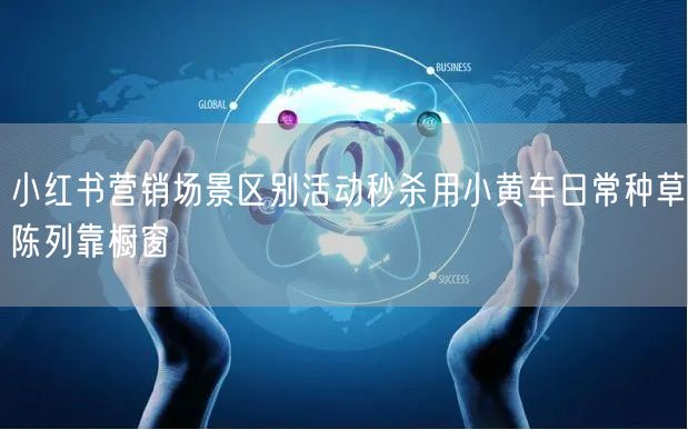 小红书营销场景区别活动秒杀用小黄车日常种