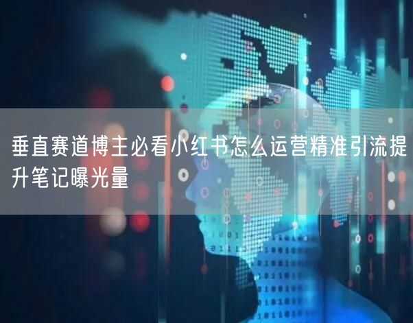 垂直赛道博主必看小红书怎么运营精准引流提
