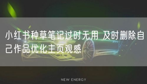 小红书种草笔记过时无用 及时删除自己作品