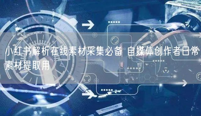 小红书解析在线素材采集必备 自媒体创作者