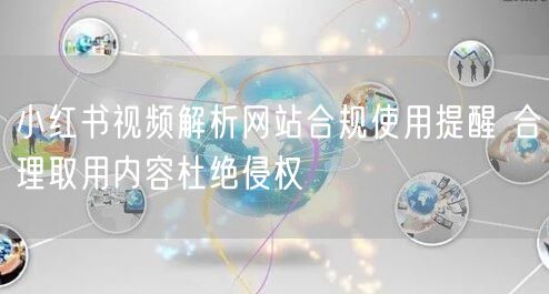 小红书视频解析网站合规使用提醒 合理取用