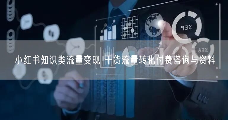 小红书知识类流量变现 干货流量转化付费咨