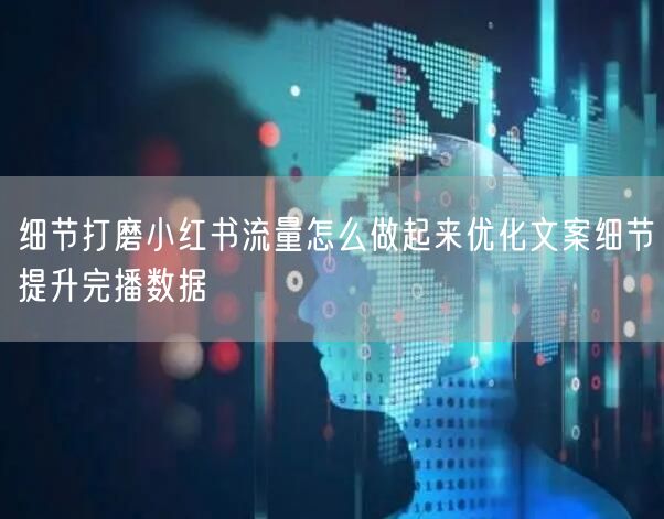 细节打磨小红书流量怎么做起来优化文案细节