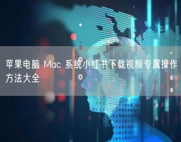 苹果电脑 Mac 系统小红书下载视频专属