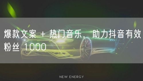 爆款文案 + 热门音乐，助力抖音有效粉丝