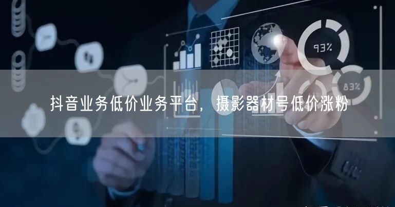 抖音业务低价业务平台，摄影器材号低价涨粉