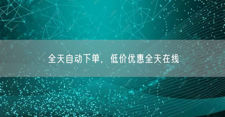 全天自动下单，低价优惠全天在线