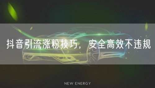 抖音引流涨粉技巧，安全高效不违规